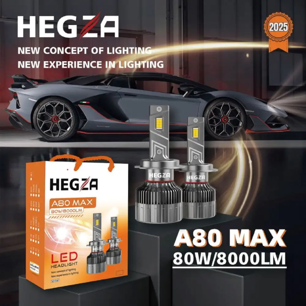 هدلایت A80 MAX برند HEGZA ( بسته دو عددی)